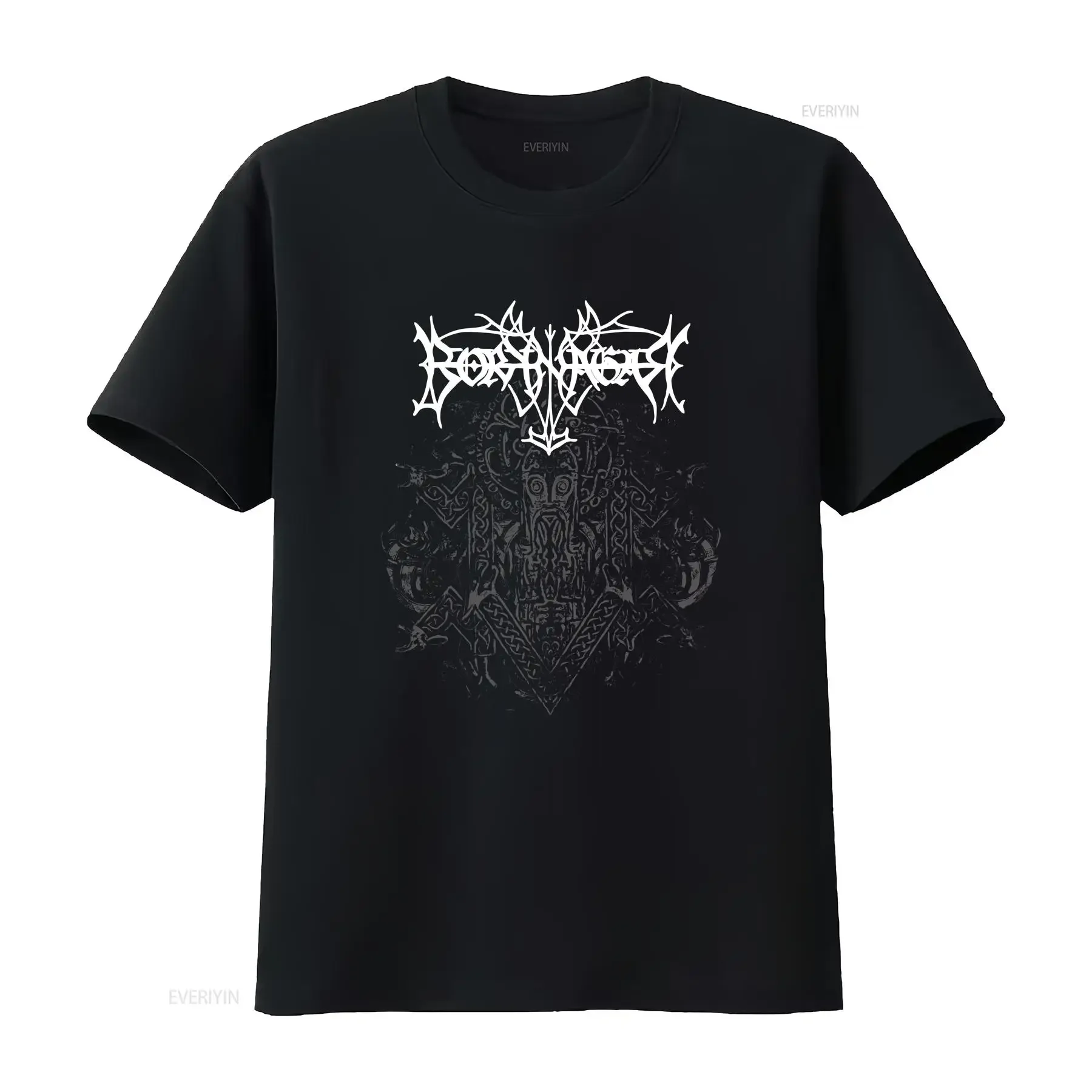 

Borknagar Men's Cold Runs The River Tee T-shirt X-Small Black vintage vintage Washed Casual Versatile Breathable Comfortable