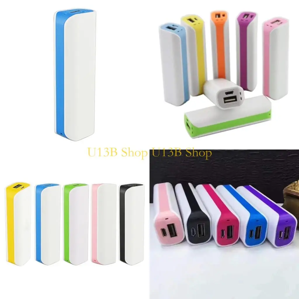 u13b شاحن بطارية الشاحن محمولة DIY Box USB MicroUSB DC5V 1A حالة شحن محمولة لـ 1pcx 18650 Weldless