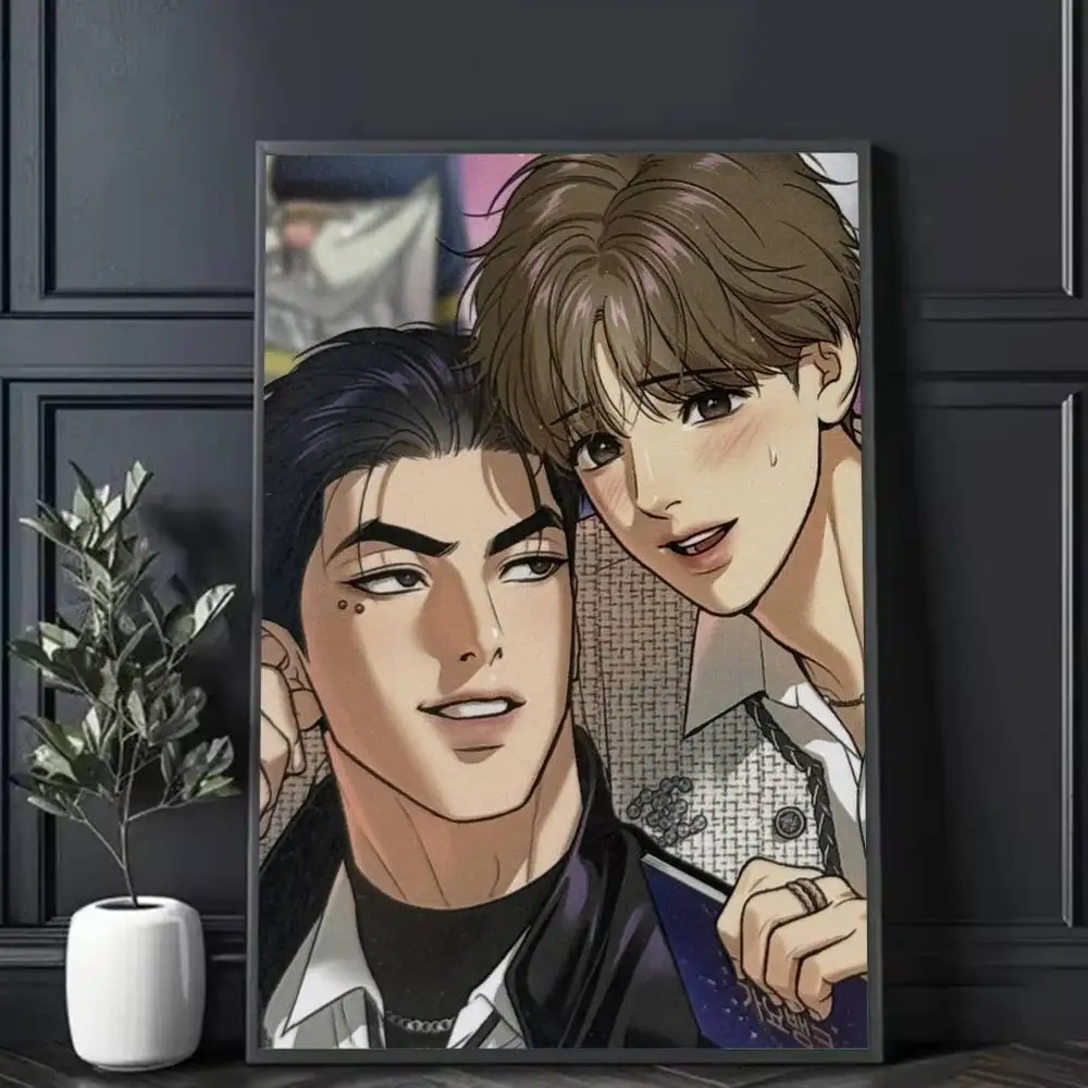 Bl Manhwa Jinx Joo Jaekyung Kim Dan Poster HD Self Adhesive Waterproof Wall Art Ideal for Home Office Dorm Gift