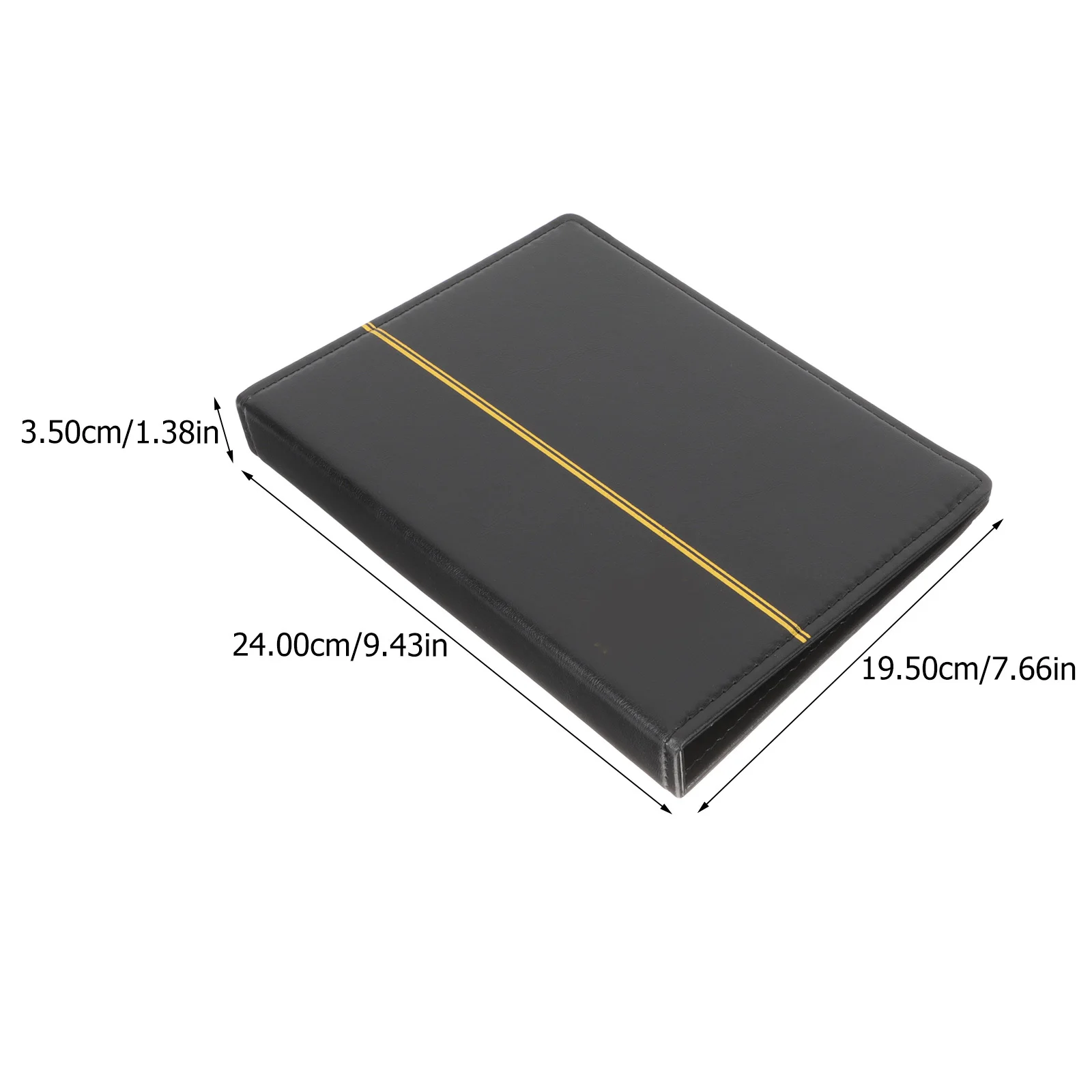 ألبوم الطوابع الأسود الموثق لحامل تخزين العملات المعدنية صفحات شفافة منظم آمن لوازم جمع الطوابع A5