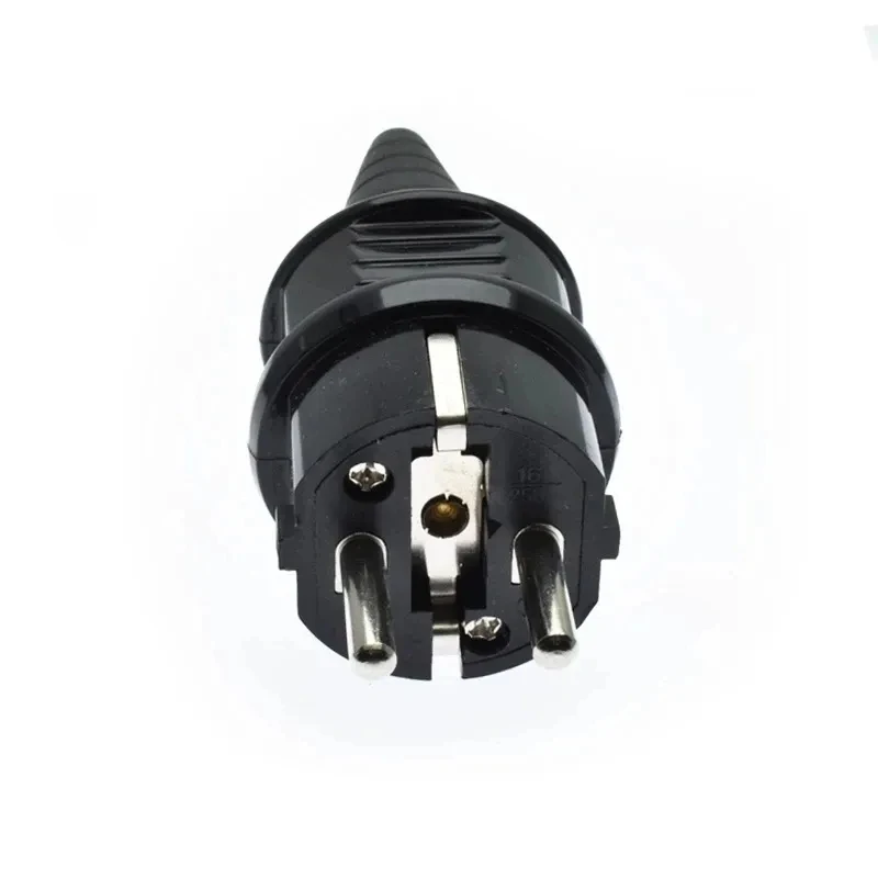 10pcs Germany European EU 4.8mm AC 250V 16A Electric Plugs Extension Cord Power Adapter DIY Detachable Wired Connector Cable