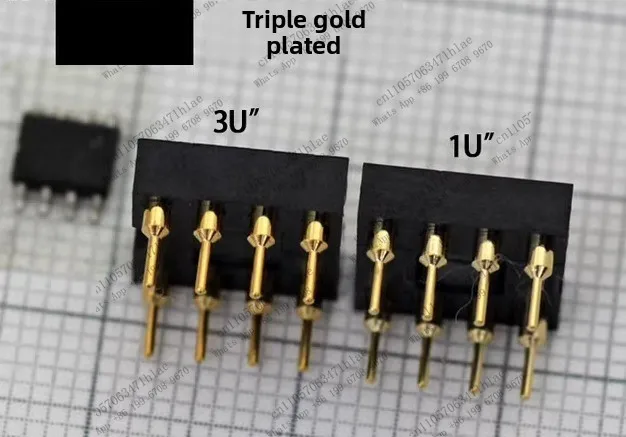 10PCS 8P Octal 3U Round Hole 3x Thickened Gold-Plated Layer Fully Gold-Plated Round Hole IC Socket Operational Amplifier Socket