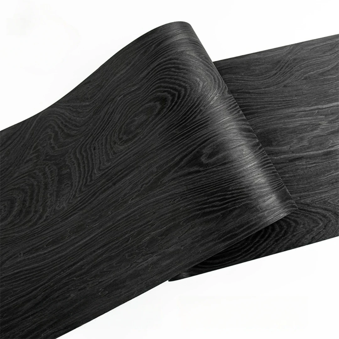 58x250cm Black Ash Burl Engineered Wood Veneer For Furniture Cabinet Wall Panel Car Interior DIY Crafts Decoration