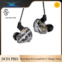 CCZ DC01 PRO Best Bass Ever Earphones With 4N OFC Detachable IEM In Ear Monitor Headphones Wired Gaming Noise Canceling Headset