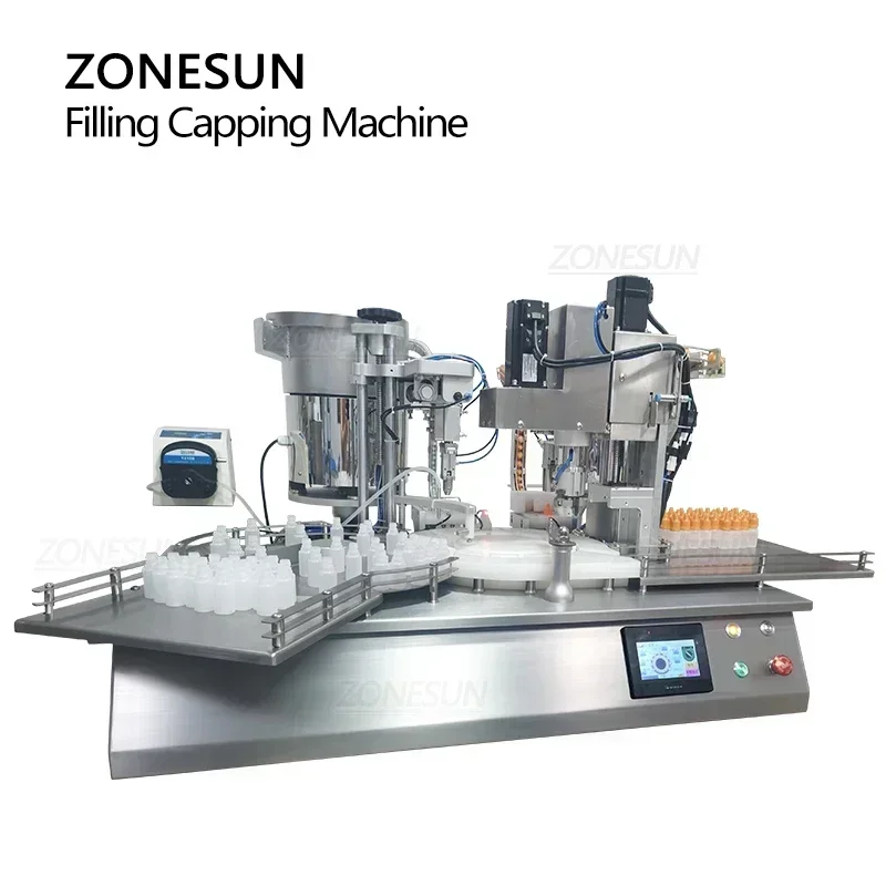 ZONESUN ZS-AFC7-1 Linea di produzione di oli essenziali per bottiglie di gocce per occhi automatiche rotanti da tavolo