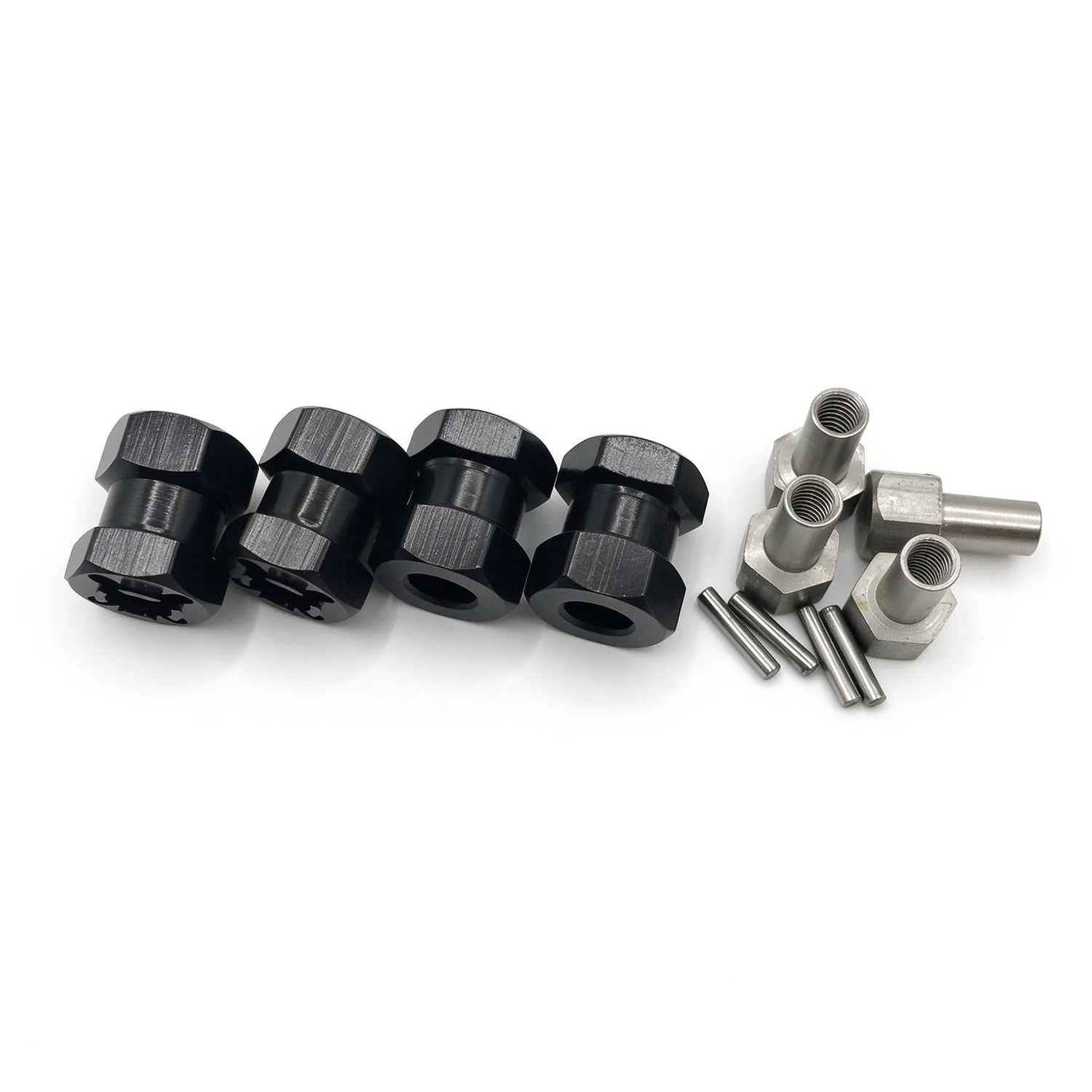 SansanRC, ensemble de 4 adaptateurs de moyeu de roue hexagonal en alliage d’aluminium de 12 mm, avec rallonge de 15/20/25 mm, pour voitures RC Axial SCX10, TRX-4, D90, échelle 1/10.