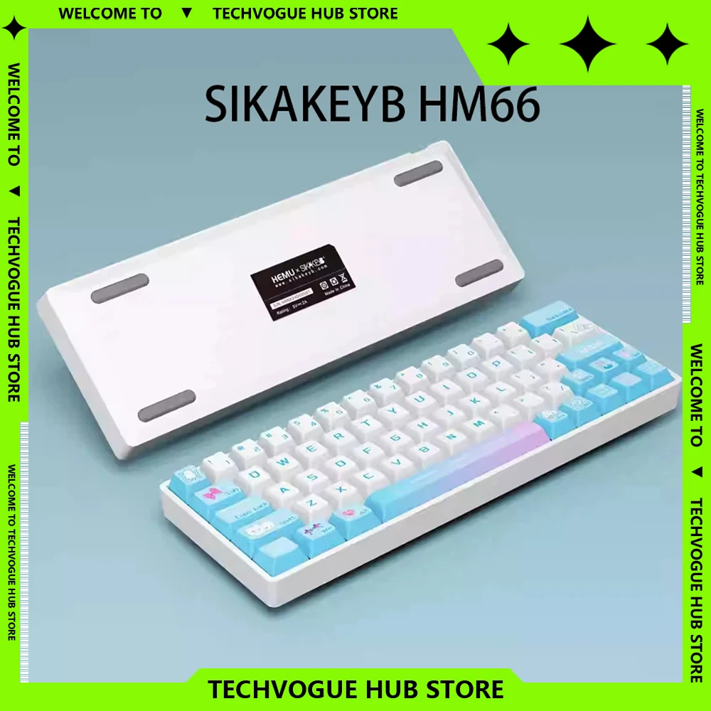 SIKAKEYB HM66 Mechanical Keyboard RGB Wired Magnetic Axis Electronic Sports Game Customized Keyboard Compatible with GH60 Laptop