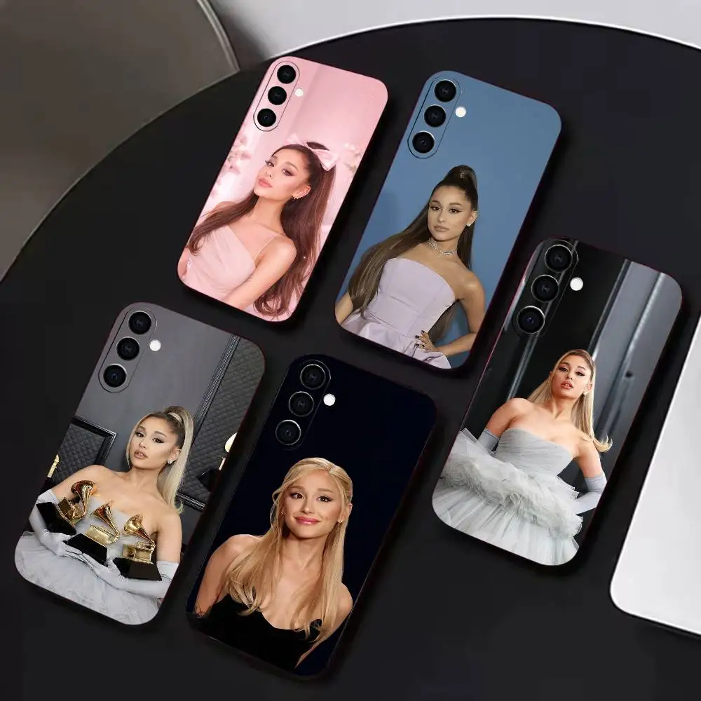 7 rings-Ariana Grande  Phone Case Black Soft Silicone TPU For Samsung A72,A51,A70,A71,A53,A52,A73