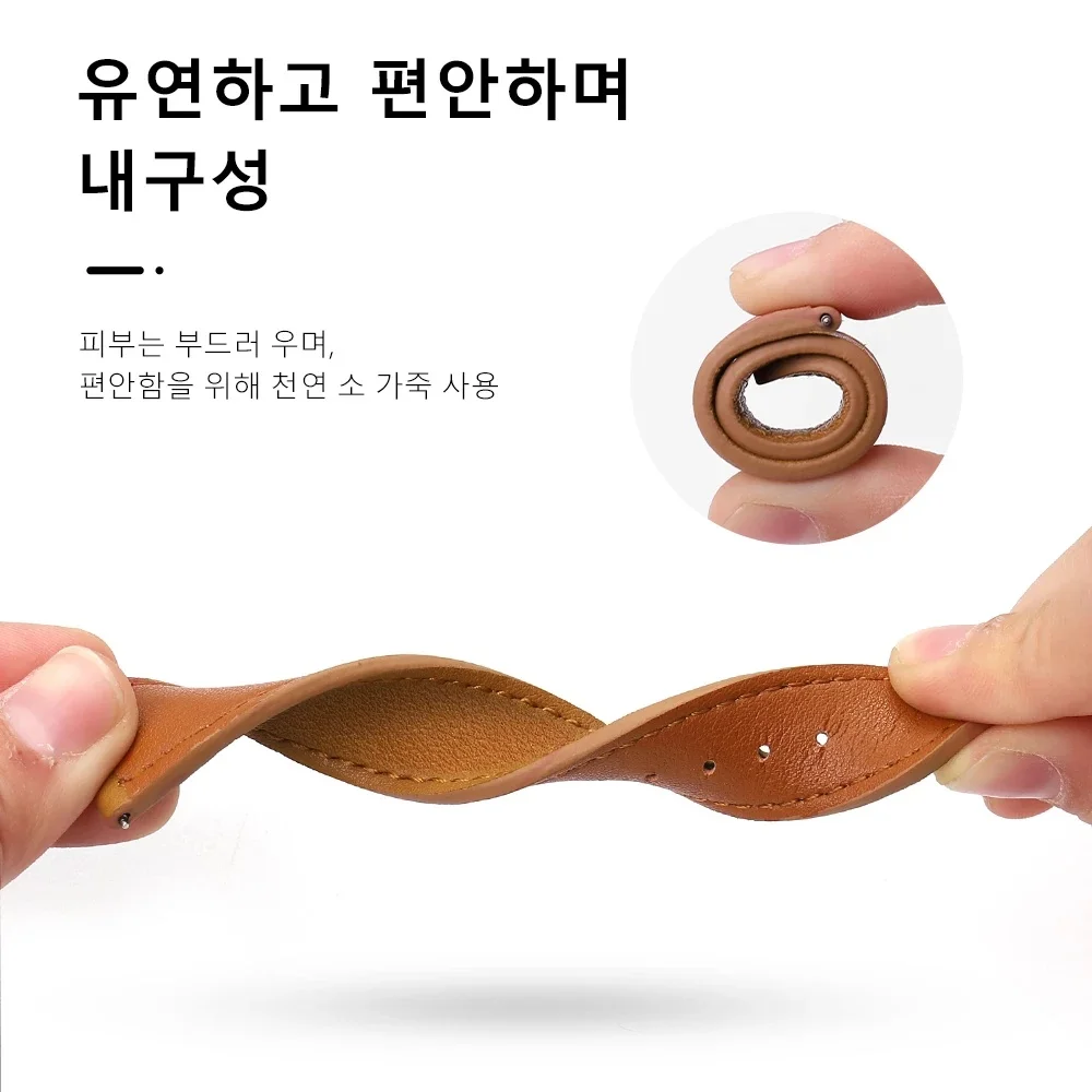 Genuine Leather Watch Band 20mm 22mm for Huawei Watch GT 3 2 GT3 Pro Business Buckle Leather Strap