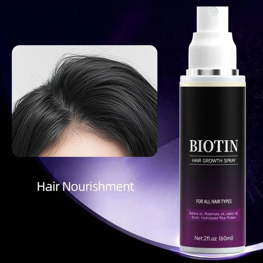30ml Batana Rosemary Castor Oil Hair Spray BIOTIN Hair Growth Spray For All Hair Types Nourish Scalp Strengthen Brand Hair Care