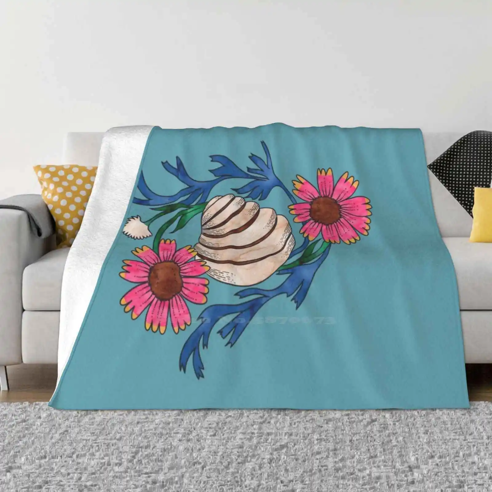 Pawleys Island Shell Low Price New Print Novelty Fashion Soft Warm Blanket Pawleys Island South Carolina Imperial Venus Clam