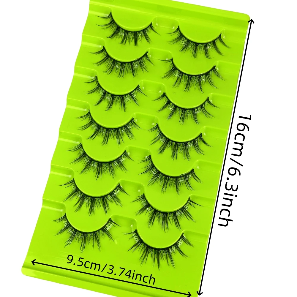 7 Pairs Doll Manga Lashes Japanese Lashes Spiky Anime Manhua Lash WetCosplay Makeup False Eyelashes