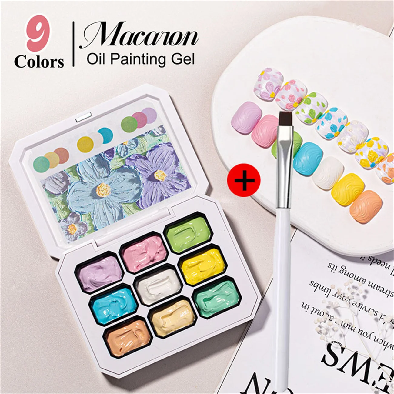 1 juego/2 uds. Pintura al óleo de macarrón pegamento para esmalte de uñas 4 en 1 gel para uñas remojo UV y LED gel de taponamiento sólido duradero 1 ud.