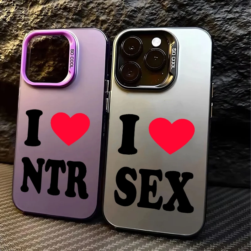 حار شعبية إلكتروني الجنس و NTR جراب هاتف آيفون 17 16 15 14 13 12 11 برو ماكس 16 زائد 17 الهواء الإبداعية غطاء ممتص للصدمات