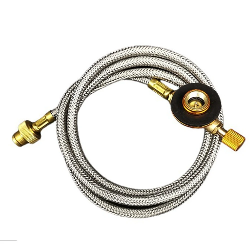 T34C Outdoor Stove Extension Pipe Gas Stove Pipe Joint Adjuster Suitable for Outdoor Camping Tank Cylinder Head 100cm
