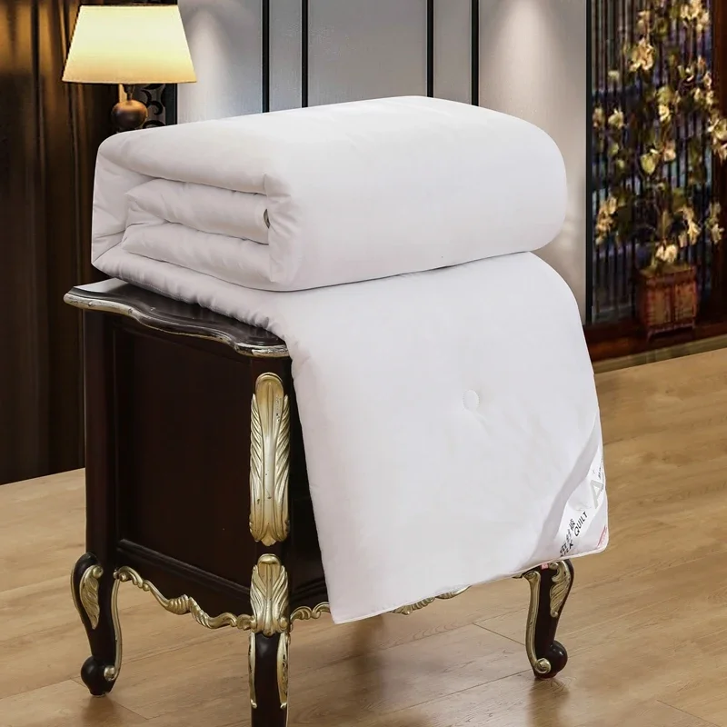 Pure Natural Mulberry Silk Duvet for Spring Summer Autumn Winter Soft Warm 100% Silk Quilt Thick Jacquard Cotton Fabric Blanket