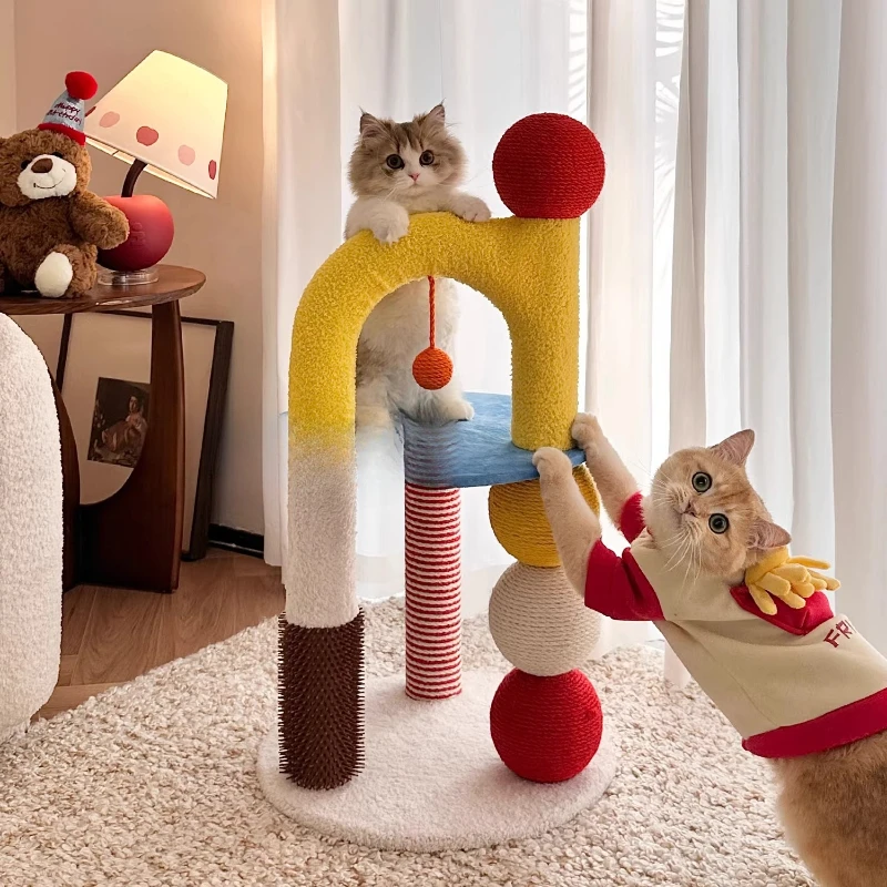 

Modern Stairs Cat Tower Tree Post Things Scratcher Mat Climbing Cat Tower Scratcher Shelves Rascador De Gatos Things For Cats