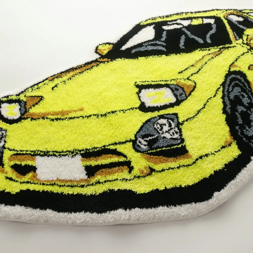 Imagem -02 - Esportes Racing Car Shape Rugs Cool Boy Rugs Sala de Estar Decoração do Quarto Non-slip Soft Bedside Tapete Adornado Almofada do pé do Banheiro