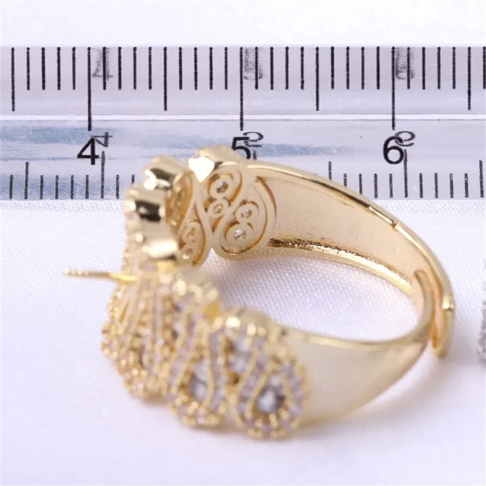 

Adjustable Gold Plated Pearl Ring Settings Findings & Accessories - for Jewelry Making Bulk Wholesale Craft Supplies 8-12mm
