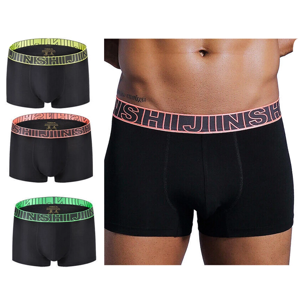 

Zonbailon 3 Pack Men's Soft Bamboo Short Boxer Briefs Underwear Mens Trunks Boxers Briefs For Men