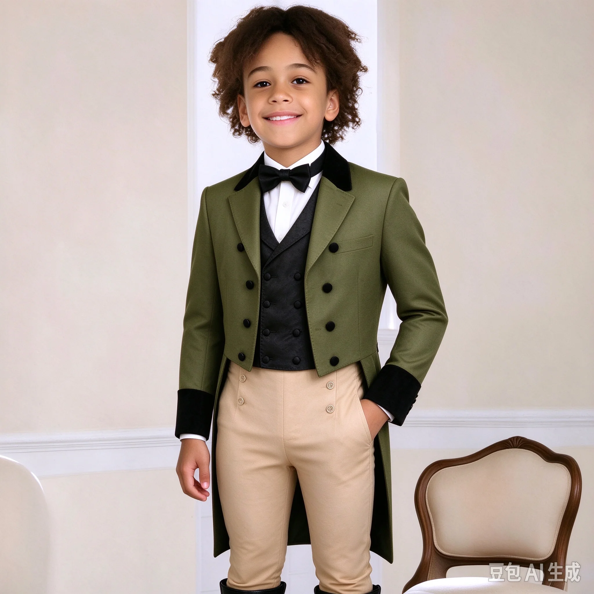Men's Long Coat Peaked Lapel Three-Piece Suit Customizable Male Stage Clothing with Waistcoat Vest - Jacket Pants Vest Set