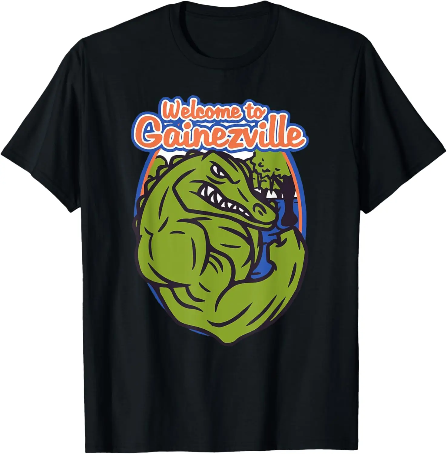 Gainezville Florida Gator flexing muscle T-Shirt