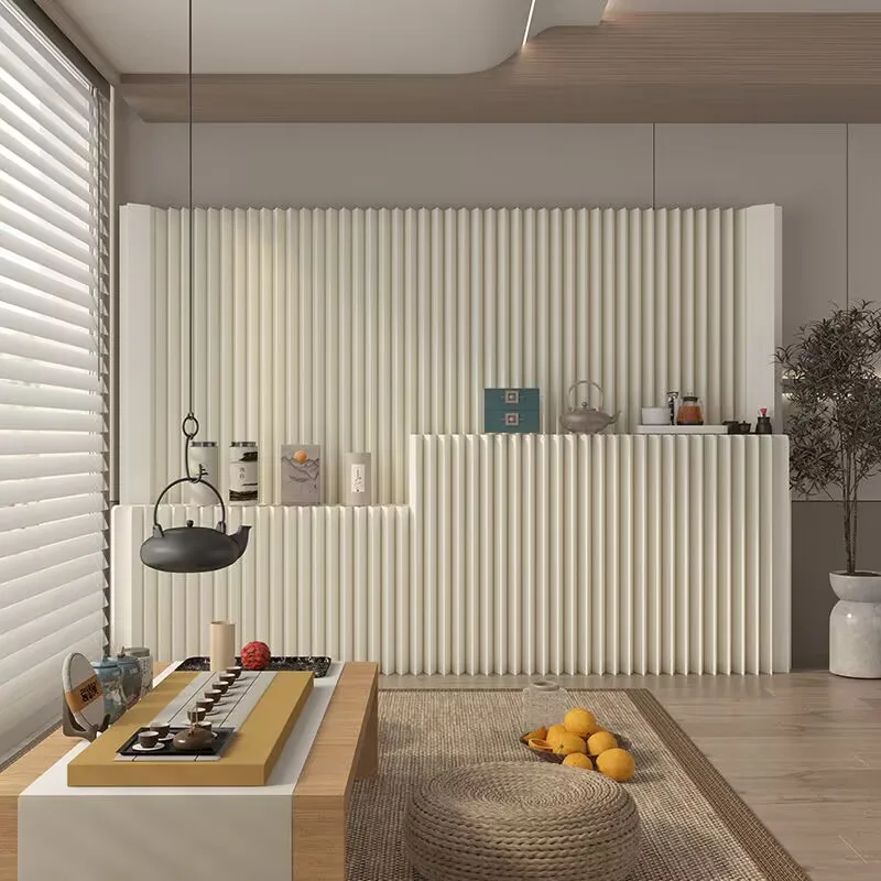 

Paper Folding Partition Privacy Screen Walls Dividers Removable Shop exhibition Layout Baffle Fence White Organ Paper Wall