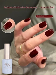 MIANEL 12ML Ankola Red Nude Gel Nail Polish 2026 Top Selling Gel Polish Whitening Cherry Wine Red Nails Nail Supplies