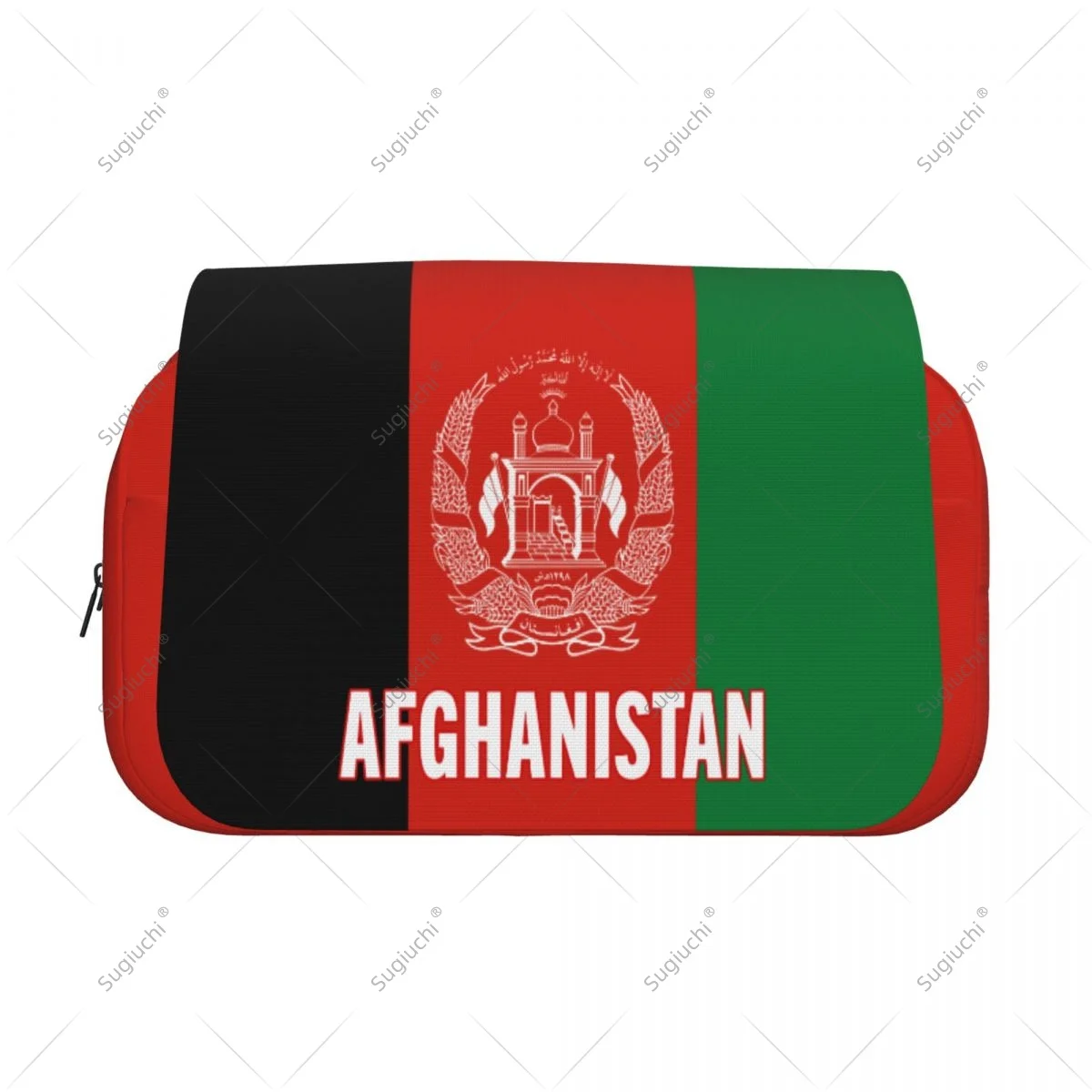 Pencil Case Scissors Bags 3D Afghanistan Flag Double-layer Oxford Cloth Stationery Storage Pen Box Case