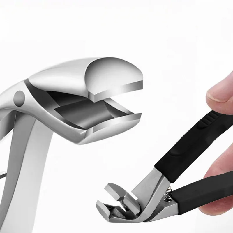 

5PCS to Cut Don't Stainless Steel Bend Large Toenail Set Ac Elbow Nail Clipper Flare Opening Clippers Cutter Auto Pedicure Tools