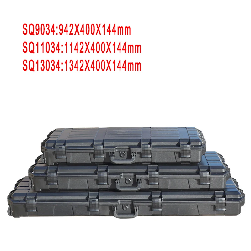 Caja de instrumentación de equipo impermeable de plástico de tamaño largo con ruedas