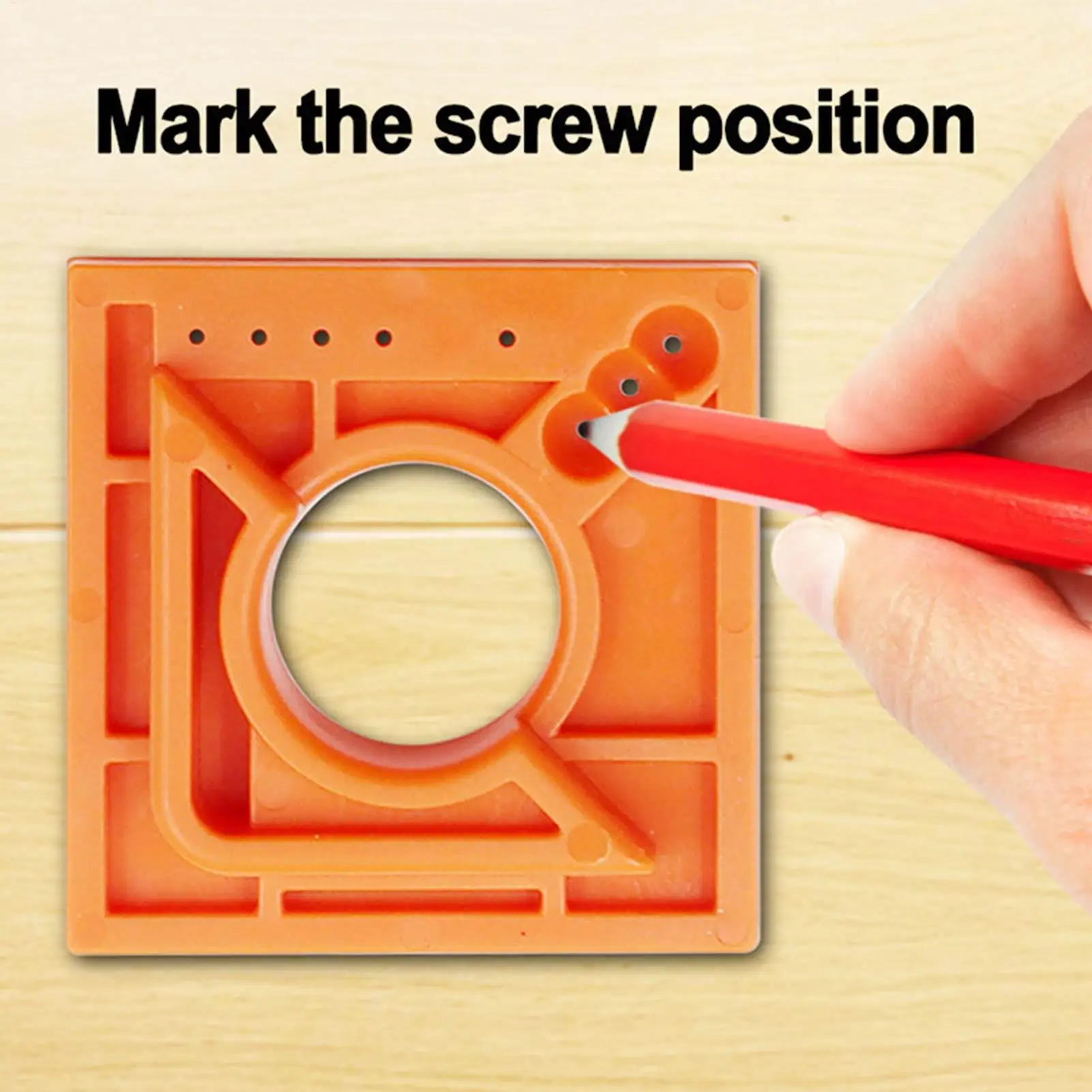 6-in-1 Multifunctional Marking Ruler Precision Measuring Tool with Level Scriber Parallel Lines Nails Screws Hole Positioning