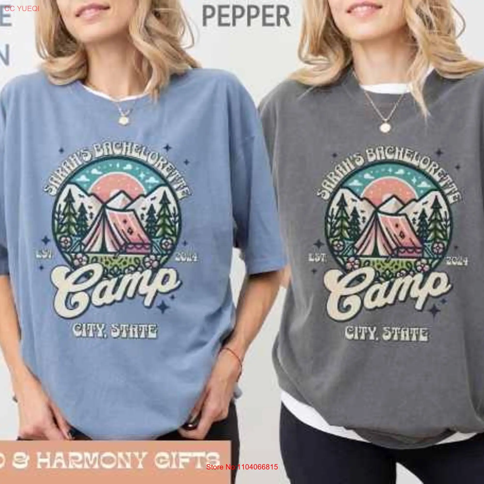 

Custom Retro Camp Bachelorette T Shirt Personalized Camping Trip Bach Party Favors Trendy Comfort Colors Oversized Groovy Girls