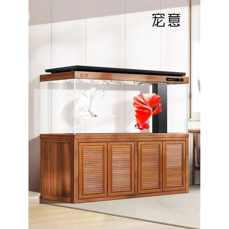 Ultra White Glass Aquarium Right Angle Overflow Kit Large Fish Tank for Living Room Low Maintenance Arowana Habitat Clear
