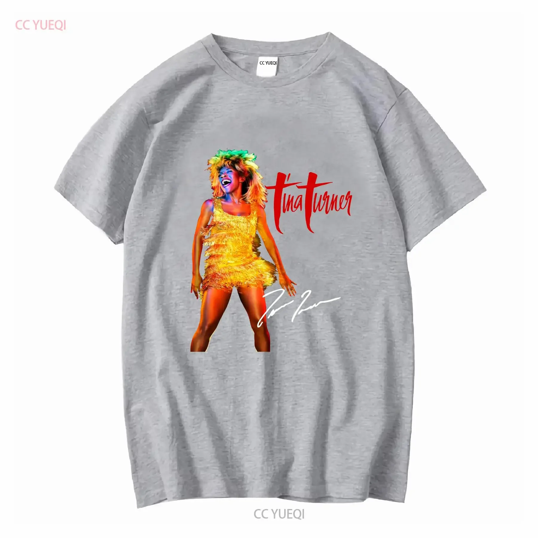 Tina Tuner Signature T Shirt All Size S To 4XL VN887 vintage Washed Comfortable streetwear Breathable designer clothes view 4