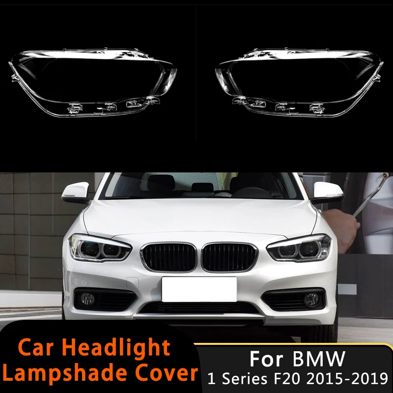 For BMW 1 Series F20 2015-2019 Car Lampshade Lamp Cap Auto Headlamp Shade Transparent Headlight Clear Glass Cover Lens Shell