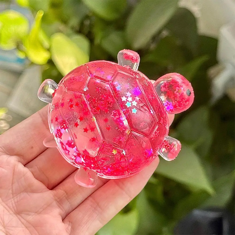 Stressabbauendes Spielzeug Schildkröte TPR Stressball, 7cm Tragbares Niedliches Meeresschildkröten-Spielzeug für Angstlinderung und Konzentration, Mehrfarbig – Detail 12