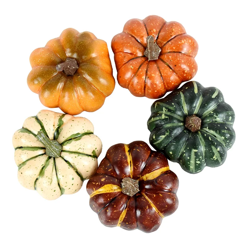 Artificial Pumpkin Fake Simulation Vegetable Thanksgiving Decoration Halloween Party Props DIY Crafts for Home Farmhouse Harvest