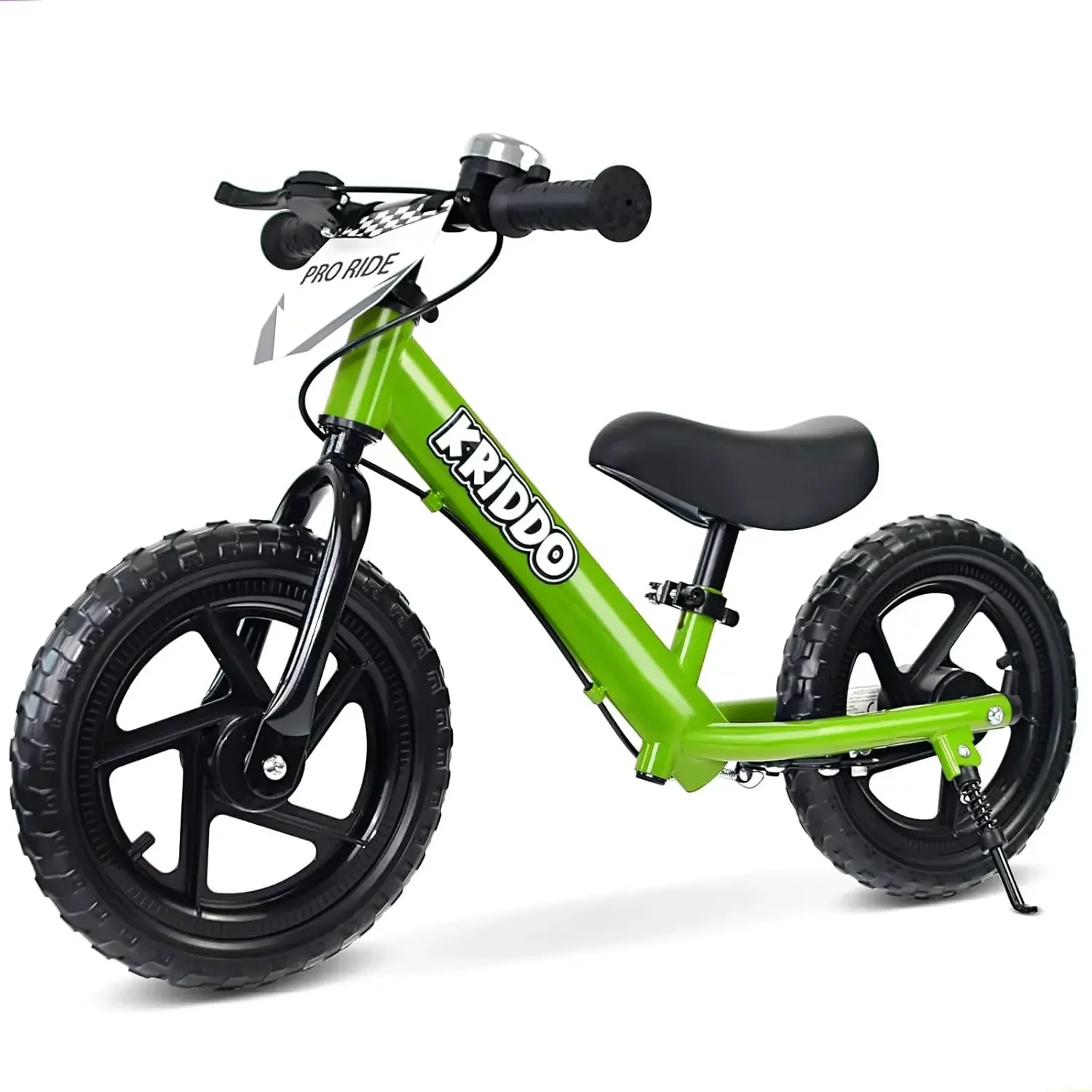 Pro Toddler Balance Bike for 2+ Year Old, 12 Inch Push Bicycle w Hand Brake & Kickstand, Gift Bike for 2-5 Boys Girls