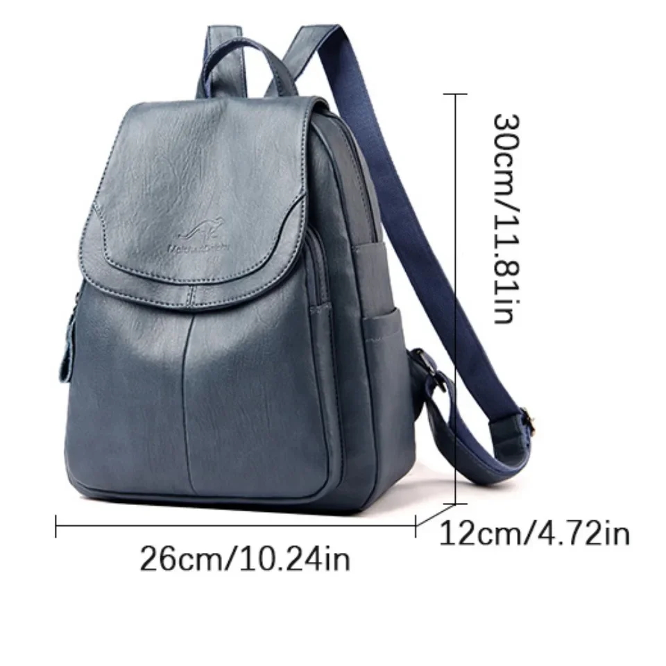 Luxury Women Genuine Leather Backpack Fashion Designer Female Soft Cow Leather School Bag Large Capacity Travel Bags Mochila Sac