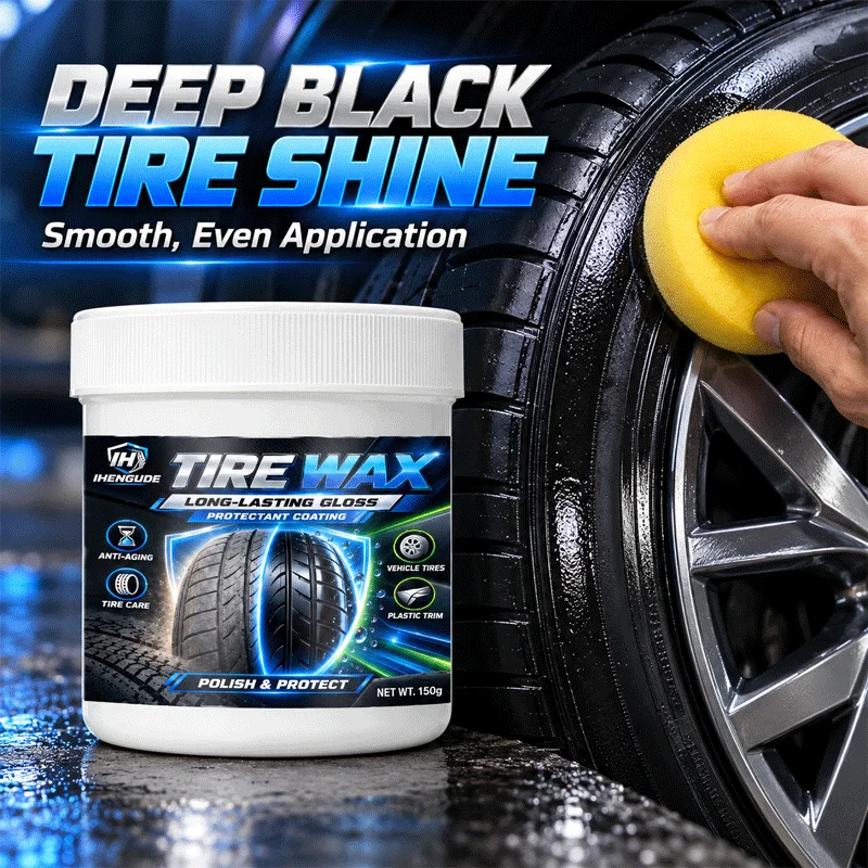 Tire Shine Spray and Dressing – High Gloss Black Tire Polish with UV Protection, Long-Lasting Tire Coating for Cars – Restores