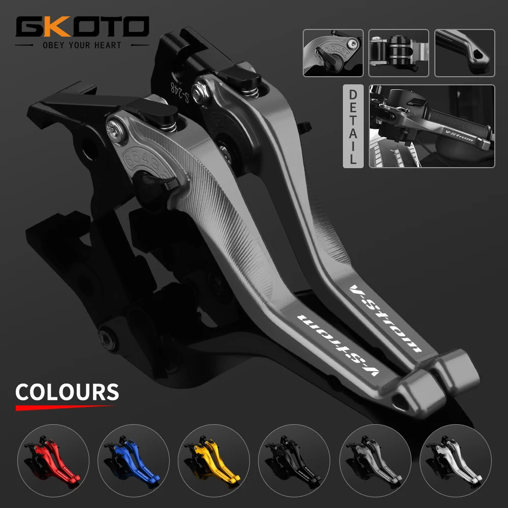 For SUZUKI V-STROM 650 DL650 650XT DL 650 VSTROM 2011-2022 Motorcycle Adjustable Short Brake Clutch Levers 5
