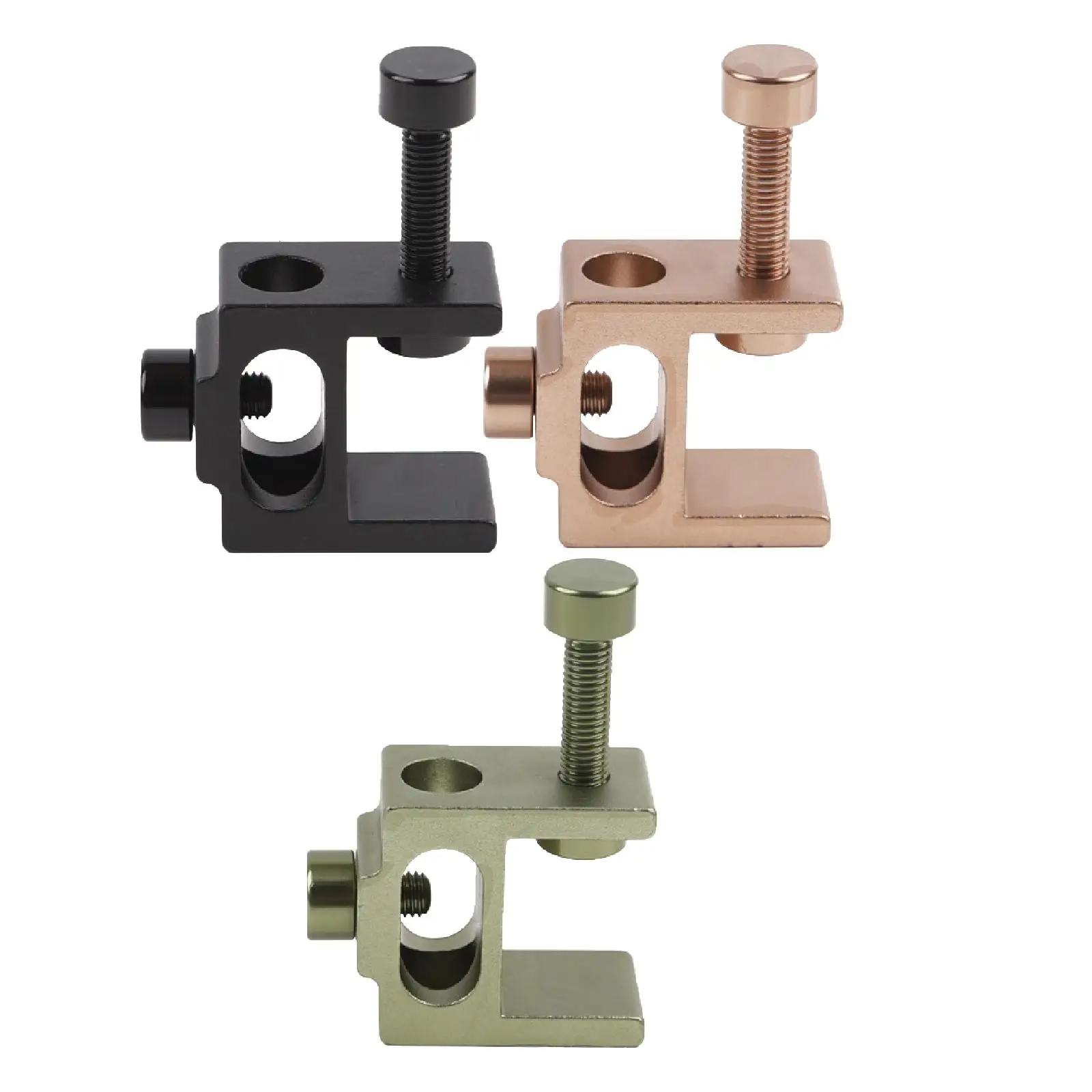 Deck Clamp Accessory Hiking Aluminum Alloy for Railings Posts Bannister Adjustable Clamping Distance 8-32mm Grooming Pole Clamp