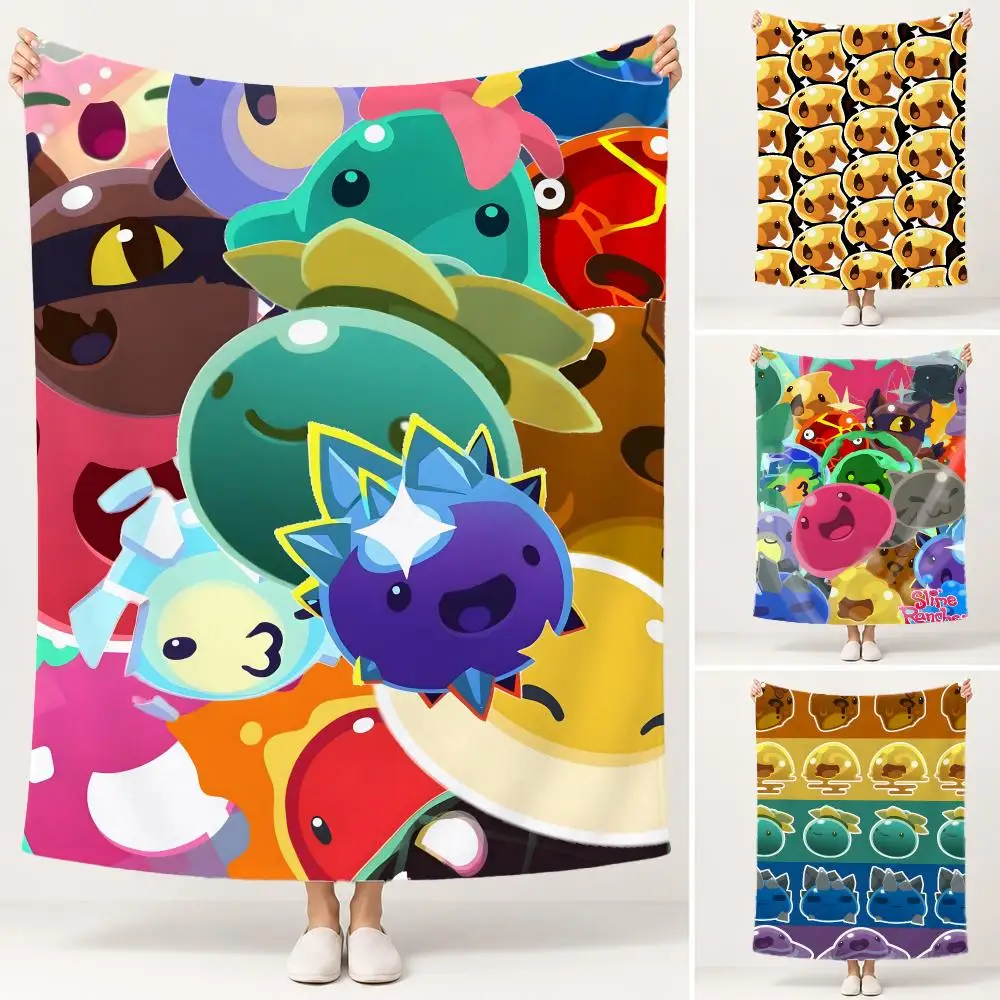Game Slime Rancher Throw Soft Plush Flannel Pet Blanket, Home Decor Cover for Sofa, Bed, Trip & Picnic