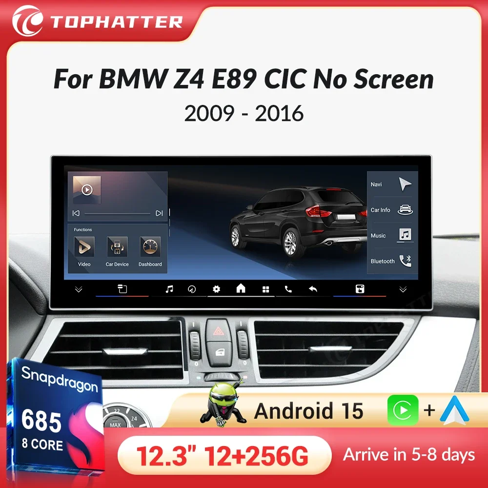 

12.3 inch Android 15 For BMW Z4 E89 2009-2016 Car Radio Wireless Carplay Car Multimedia Video Players GPS Navigation Bluetooth