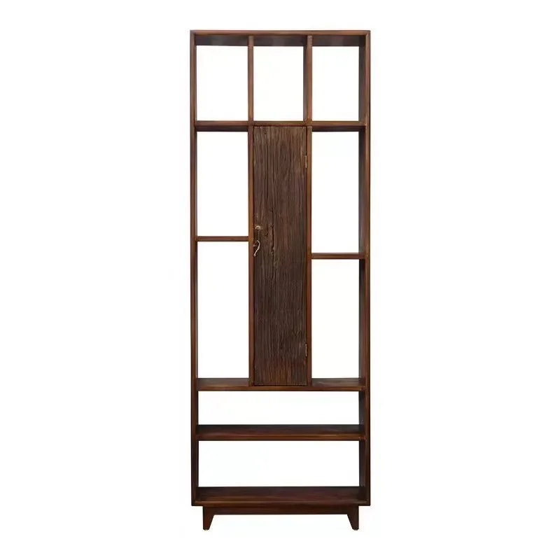 Solid wood bogu frame old elm display cabinet medieval tea room rack