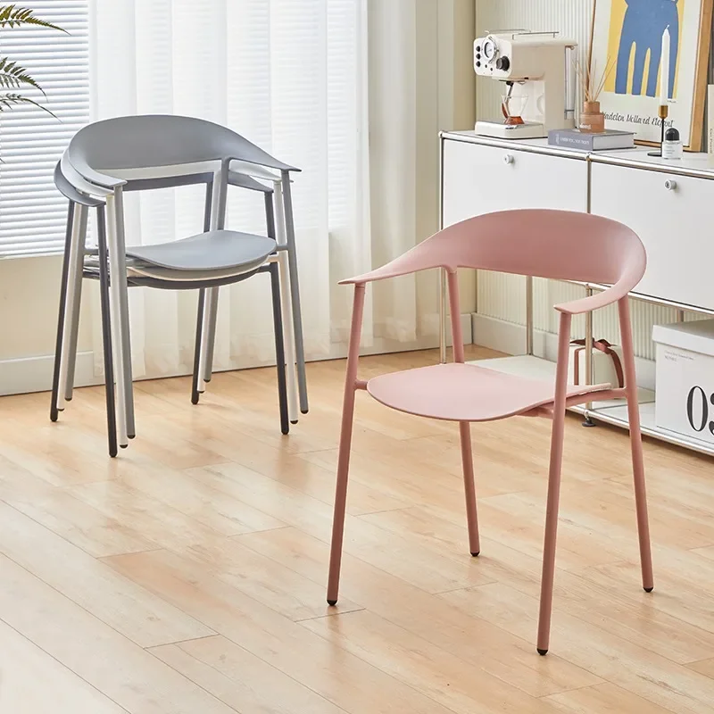 Counter Platform Plastic Dining Chairs Accent Cafe Interior Portable Dining Chairs Kitchen Muebles Balcony Furniture