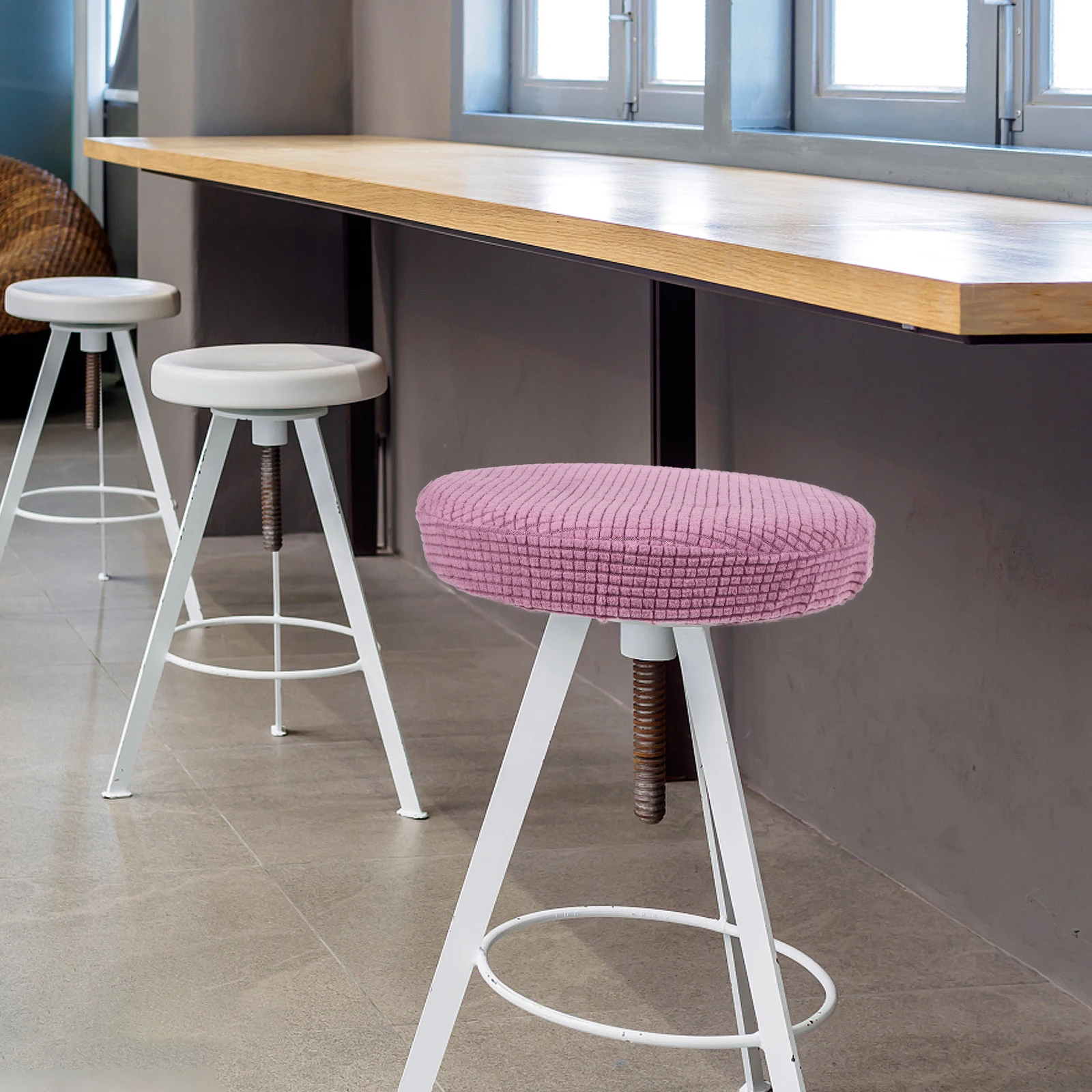 

Round Chair Cover Office Seat Cushions for Chairs Circle Protectors Stool Covers