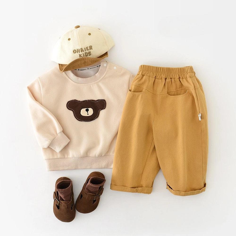 2025 New Autumn Kids Hoodie 9M-3T Cartoon O-Neck Loose Baby Boys Girls Sweatshirt Children Clothes Casual Tops