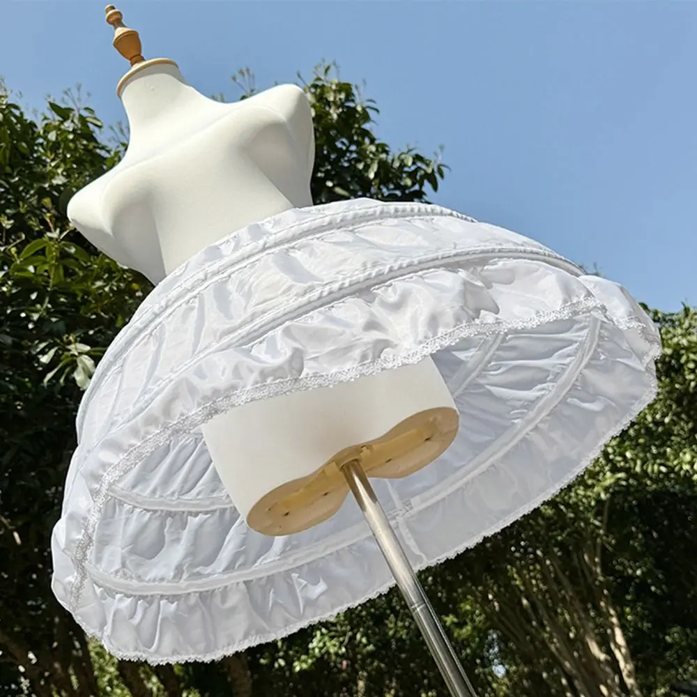 Fashion Lolita Petticoat With Hoop Cosplay Ball Gown Petticoats Breathable Adjustable Underskirt Crinoline Ballet image 6